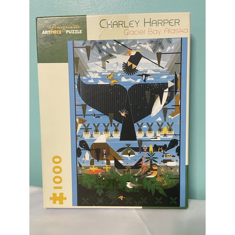 Charley Harper Glacier Bay Alaska 1000-Piece Jigsaw Puzzle Pomegranate Artpiece
